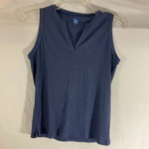 Title Nine Blue V-Neck Tank Top, Sz M